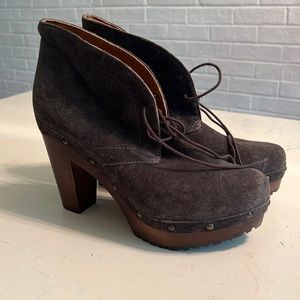 Madewell grey heeled booties size 9 made in Italy
